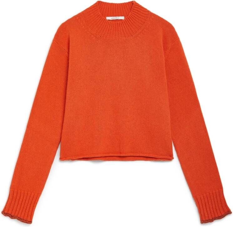 Maliparmi Stijlvolle Sweater voor Mannen en Vrouwen Oranje Dames