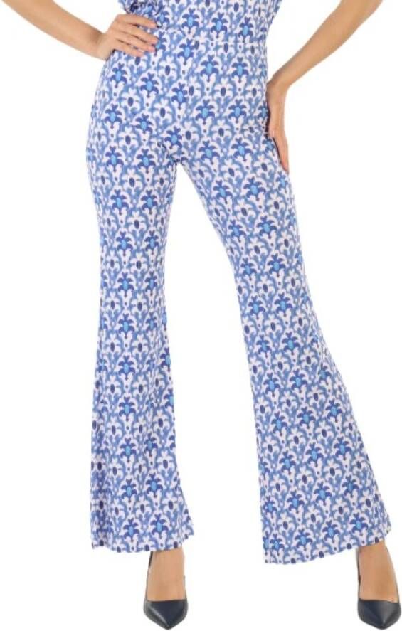 Maliparmi Straight Trousers Blauw Dames
