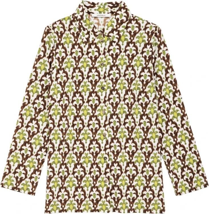 Maliparmi Tijdloze Officinalis Jersey Shirt Bruin Dames