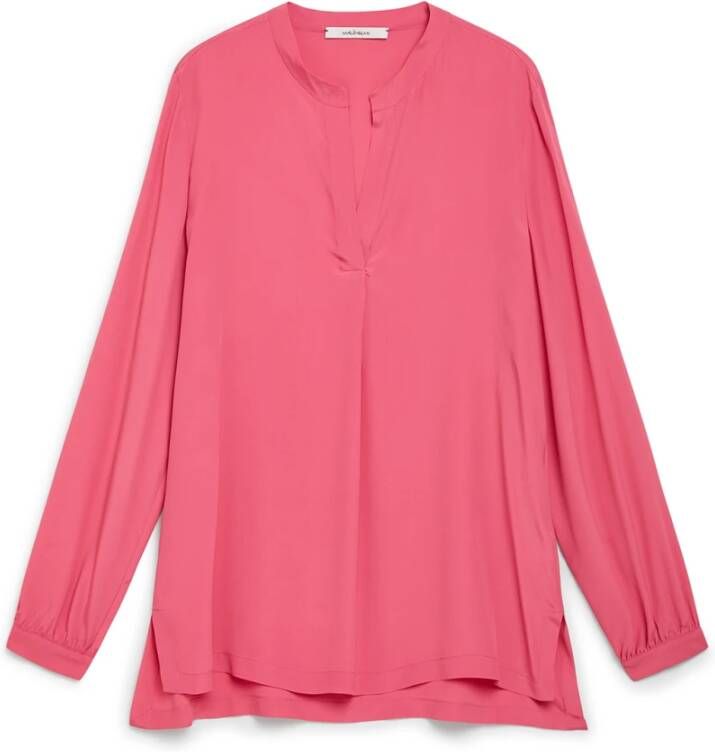 Maliparmi Vloeibare Crepe Overhemd in Levendige Kleuren Roze Dames