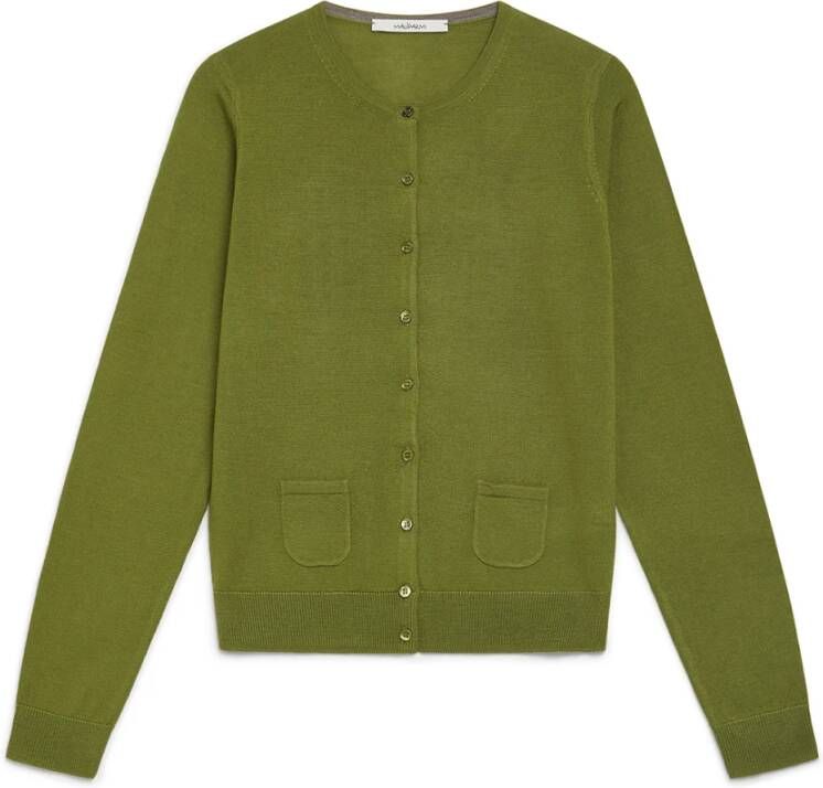 Maliparmi Wereld Cardigan in Levendige Kleuren Groen Dames