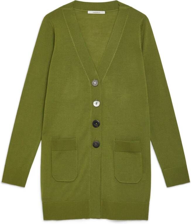 Maliparmi Wereld Cardigan in Levendige Kleuren Groen Dames
