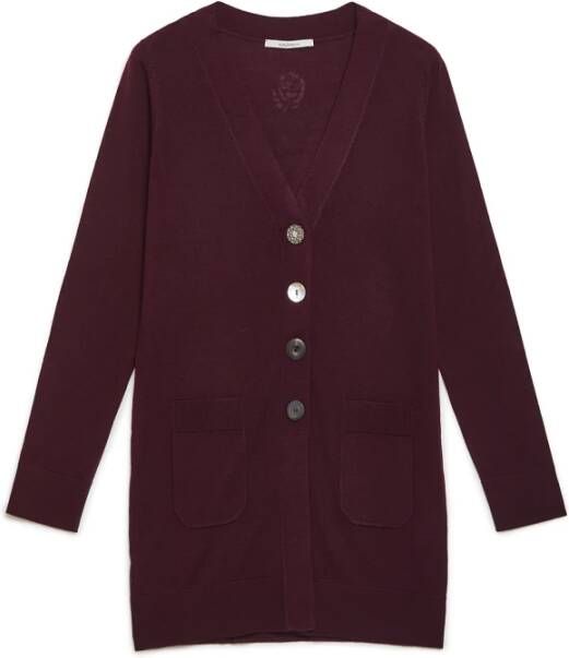 Maliparmi Wereld Cardigan in Levendige Kleuren Rood Dames