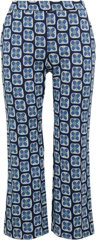 Maliparmi Wide Trousers Blauw Dames