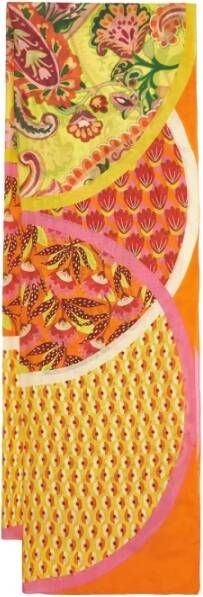 Maliparmi Zijdeachtige sjaal Oranje Dames
