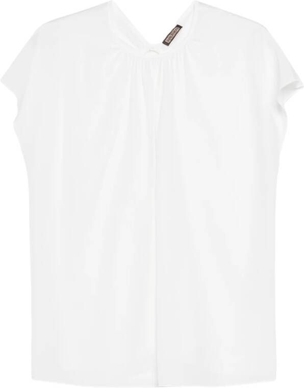 Maliparmi Zijden Crepe de Chine Kimono Blouse Wit Dames