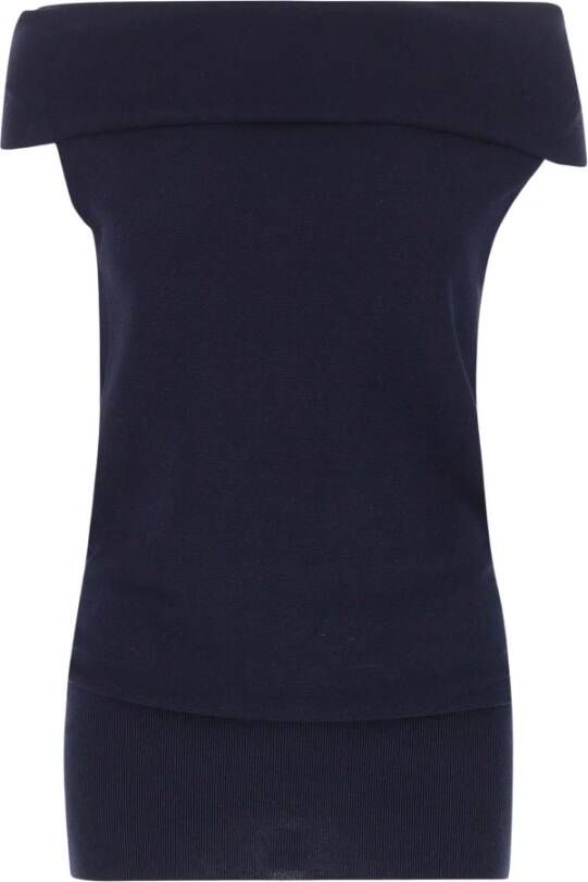 Malo Sleeveless Knitwear Blauw Dames