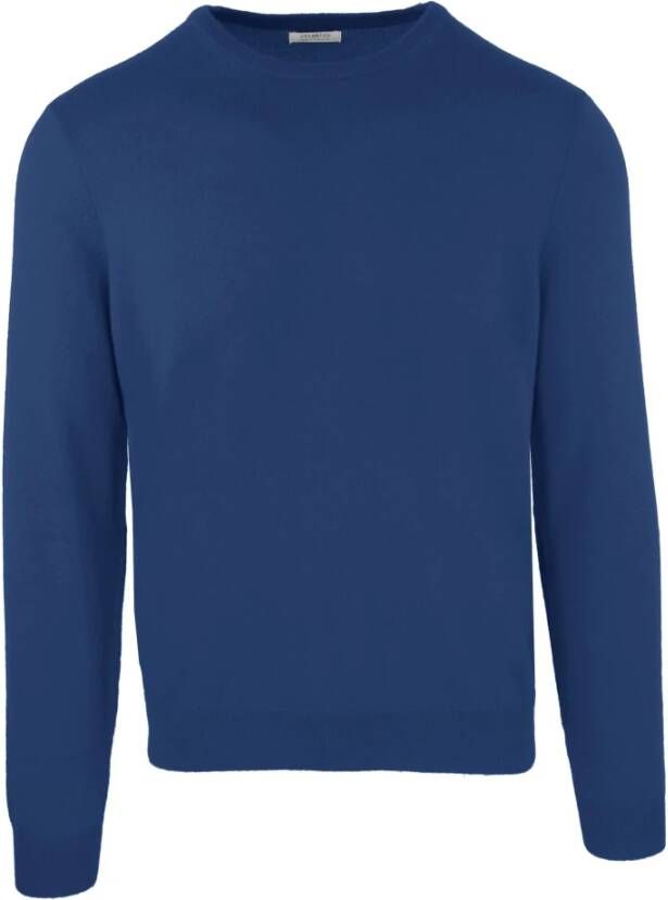 Malo Blue Wool Sweater Blauw Heren