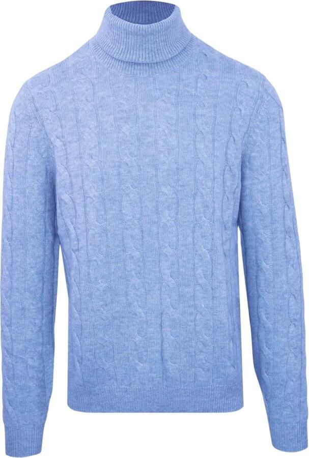 Malo Kasjmierwol Coltrui Trui Mannen Effen Blue Heren