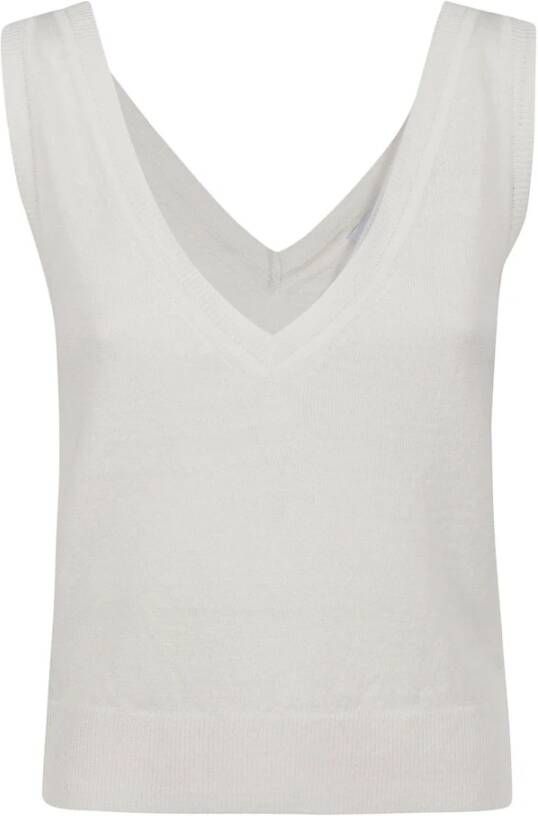 Malo Sleeveless Tops Wit Dames