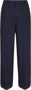 Malo Straight Trousers Blauw Dames