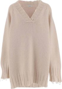 Malo Sweater made from cashmere V-neck Long sleeves Loose fit Ribbed edges Beige Made in Italy Composition: 100% cashmere Beige Dames