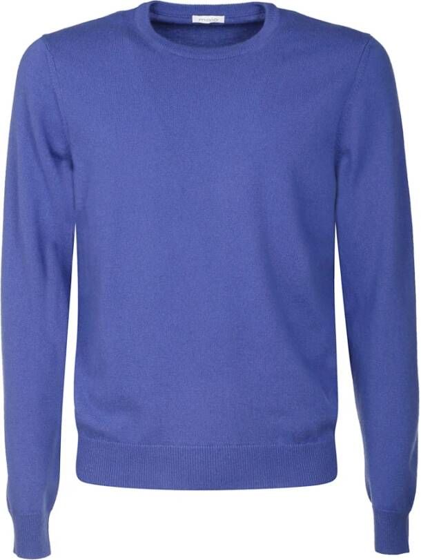 Malo Sweaters Blue Blauw Heren