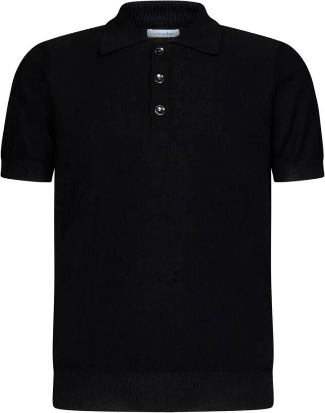 Malo T-Shirts Zwart Heren