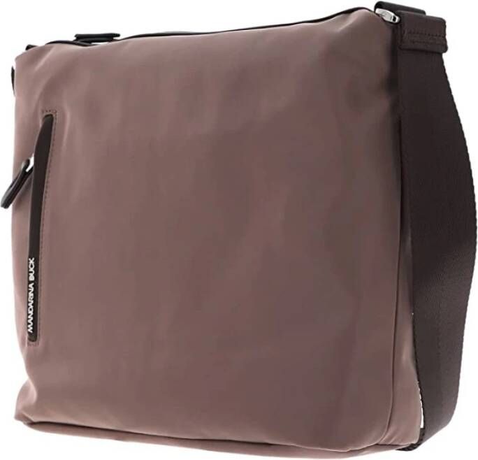 Mandarina Duck Bruine Nylon Schoudertas met Verstelbare Band Brown Dames