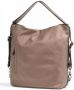 darina Duck Bruine Nylon Schoudertas met Verstelbare Band Beige - Thumbnail 1