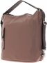 darina Duck Bruine Nylon Schoudertas met Verstelbare Band Beige - Thumbnail 4