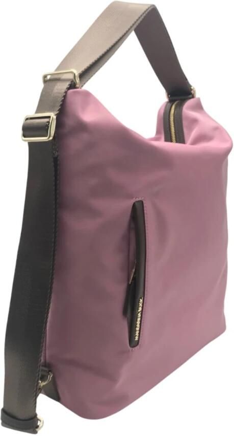Mandarina Duck Omkeerbare Nylon Schoudertas met Eco-leer Details Pink Dames - Foto 2