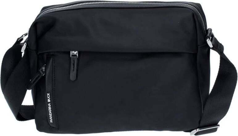 Mandarina Duck Zwarte Schoudertas met Verstelbare Band Black Dames