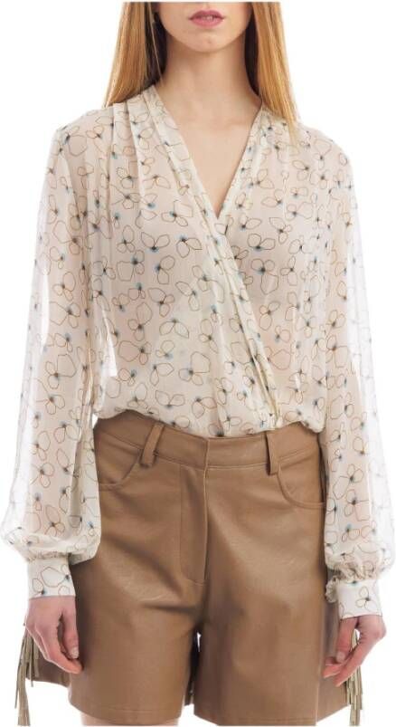 Manila Grace Blouses Beige Dames