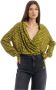 Manila Grace Lange Mouw Blouse Green Dames - Thumbnail 3