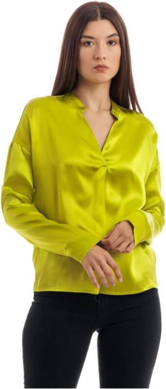 Manila Grace Lange Mouw Blouse Yellow Dames