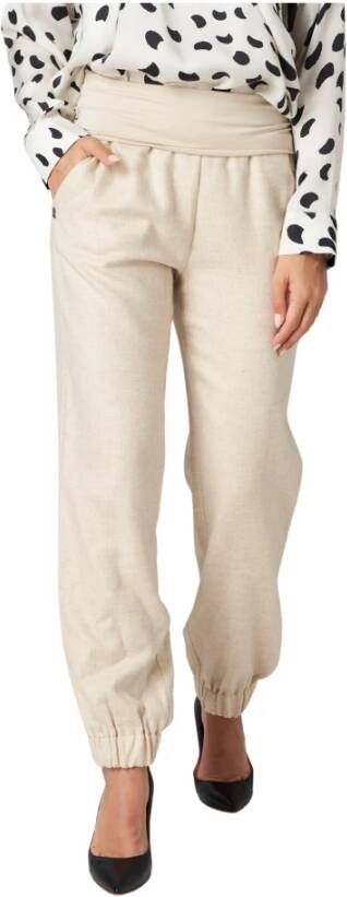 Manila Grace Broek Beige Dames