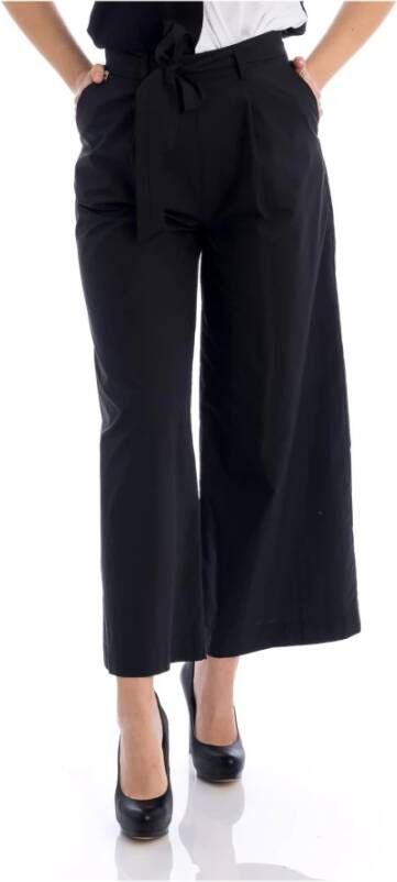 Manila Grace Cropped Trousers Zwart Dames