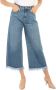 Manila Grace Cropped Jeans Blauw Dames - Thumbnail 3