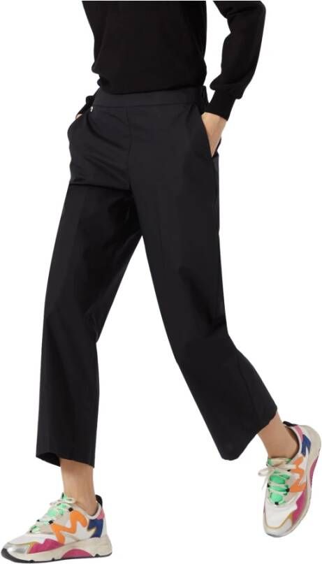 Manila Grace Cropped Trousers Zwart Dames