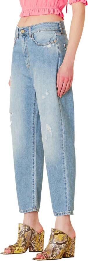 Manila Grace Loose-fit Jeans Blauw Dames