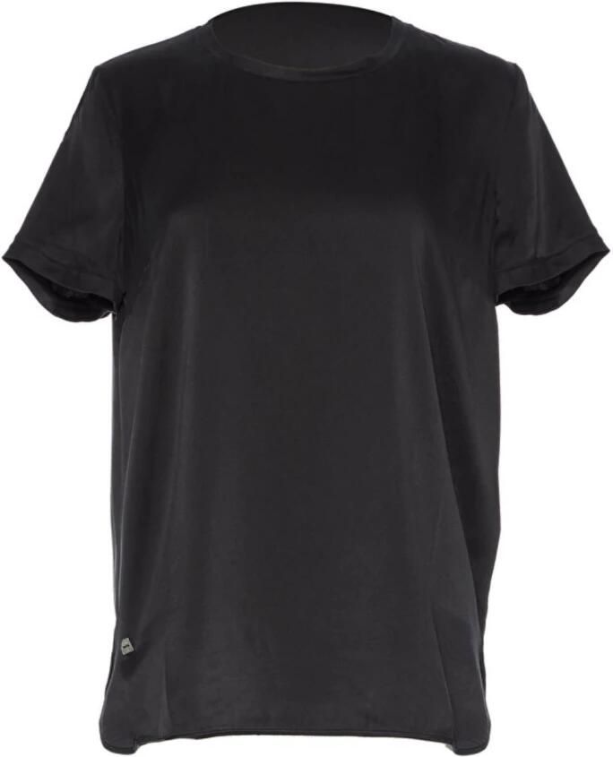Manila Grace Blouse met ronde hals Black Dames