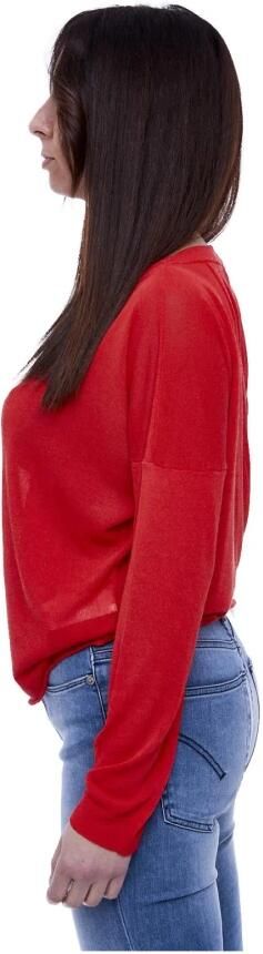 Manila Grace Gekruiste DT Shirt Red Dames - Foto 4