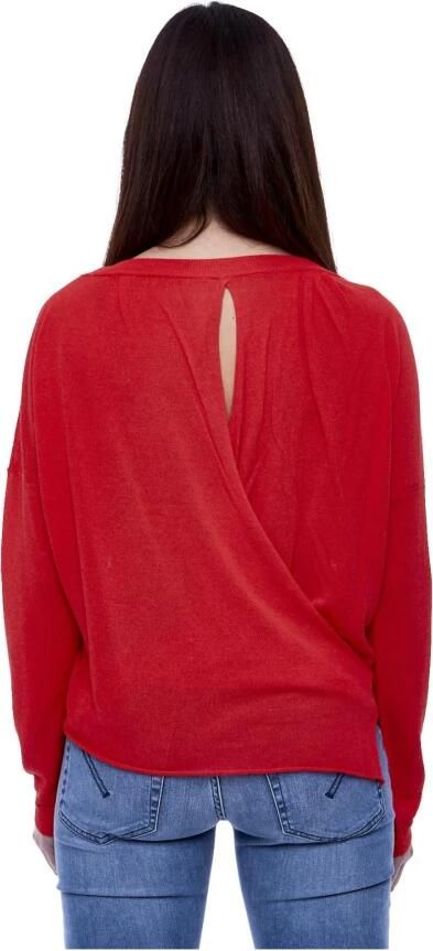 Manila Grace Gekruiste DT Shirt Red Dames - Foto 3