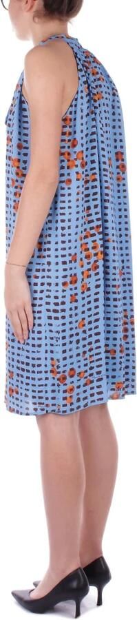 Manila Grace Lichtblauwe Jurk met Strikbandjes Blue Dames - Foto 2