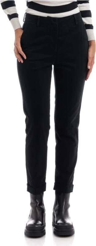 Manila Grace Slim-fit broek Zwart Dames