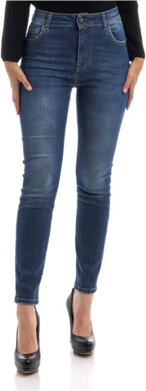Manila Grace Slim-fit Jeans Blauw Dames