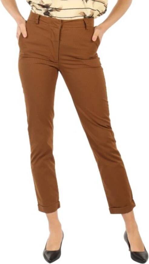 Manila Grace Slim-fit Trousers Bruin Dames