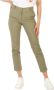 Manila Grace Slim-fit Trousers Groen Dames - Thumbnail 1
