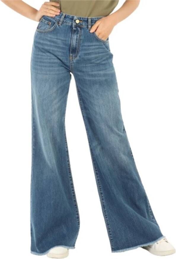 Manila Grace Loose-fit Jeans Blauw Dames