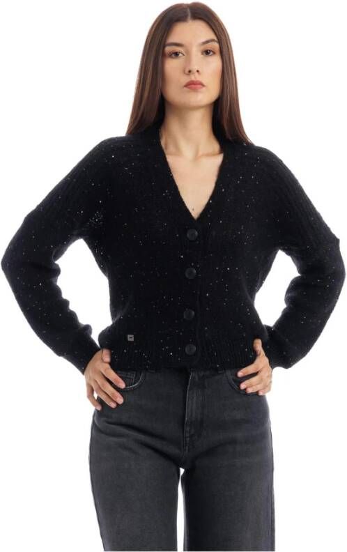 Manila Grace V-neck Knitwear Zwart Dames
