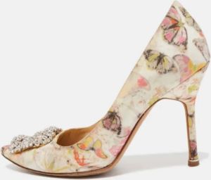 Manolo Blahnik Pre-owned Fabric heels Meerkleurig Dames
