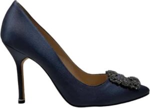 Manolo Blahnik Pre-owned Leather heels Zwart Dames