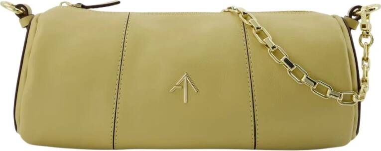 Manu Atelier Cylinder Bag in Yellow Leather Geel Dames