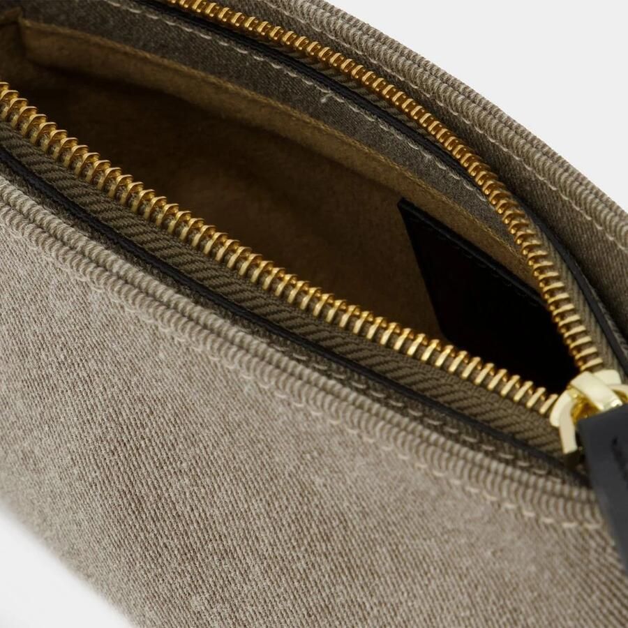 Manu Atelier Shoppers Mini Curve Hobo Bag Grey Black Denim in zwart - Foto 2