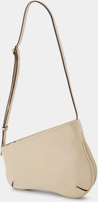 Manu Atelier Hobo bags Mini Curve Hobo Bag Ivory Leather in beige - Foto 4