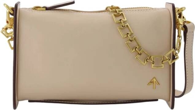 Manu Atelier Mini Carmen Bag in ivoor leer Beige Dames