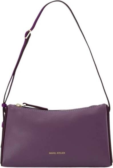 Manu Atelier Prism Bag Mini in Purple Leather Paars Dames