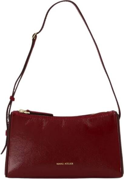 Manu Atelier Prism Bag Mini in Red Leather Rood Dames