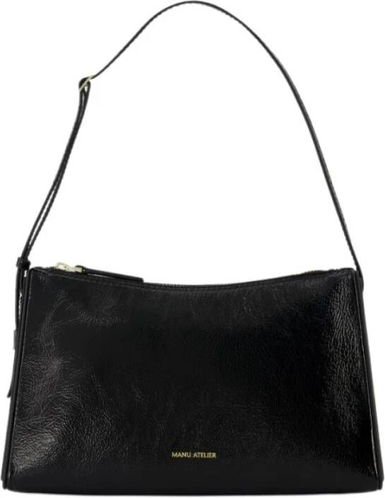 Manu Atelier Prism Bag in Black Leather Zwart Dames